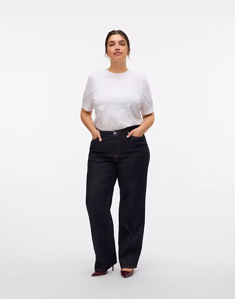 

Джинсы Vero Moda Curve Wide-fit из темно-синего денима