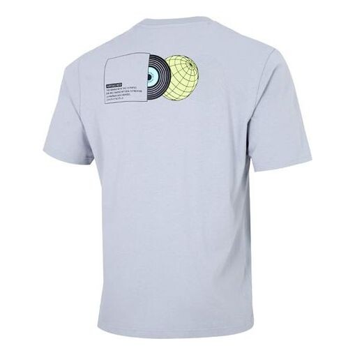 

Футболка Men's adidas neo Alphabet Pattern Printing Athleisure Casual Sports Round Neck Short Sleeve Light Silver T-Shirt, мультиколор