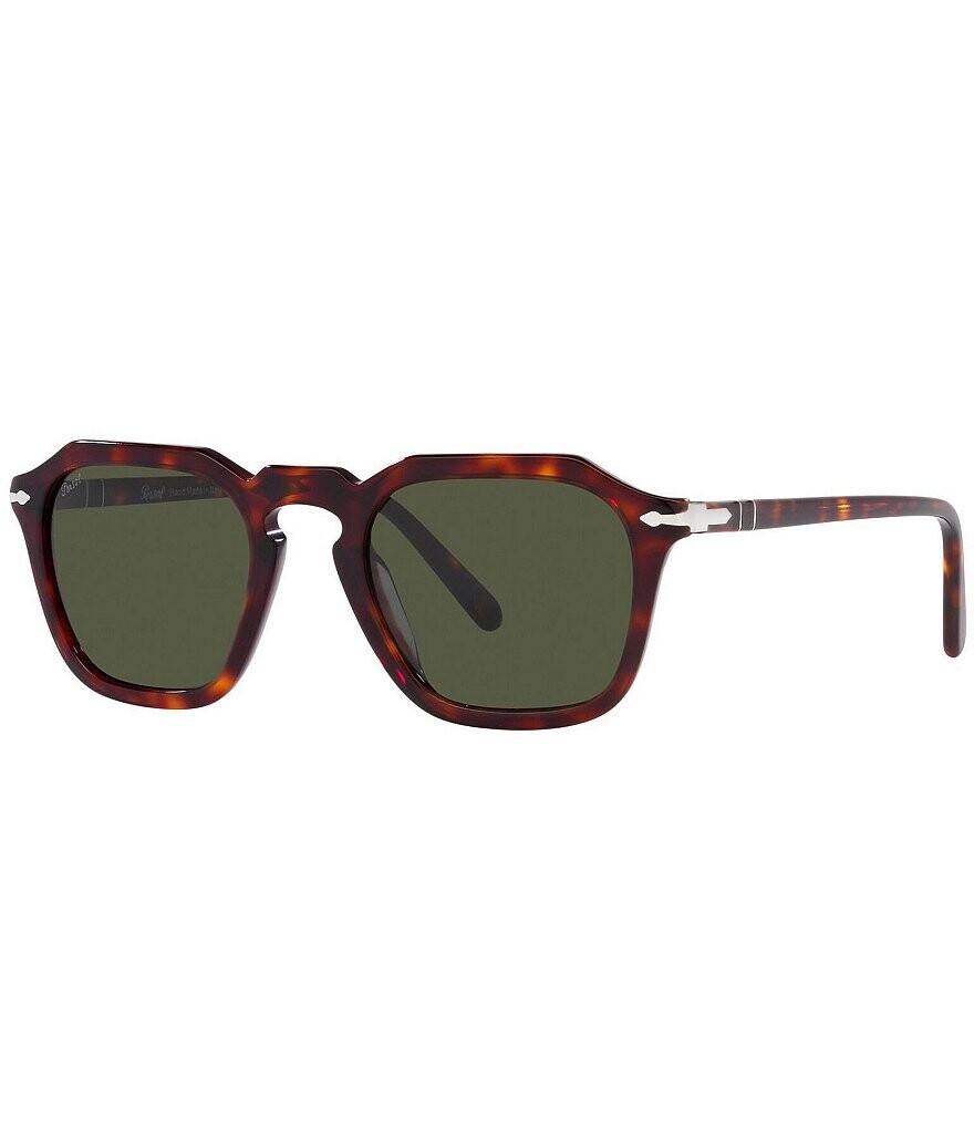 

Persol унисекс PO3292S 50 мм квадратные солнцезащитные очки Havana, коричневый