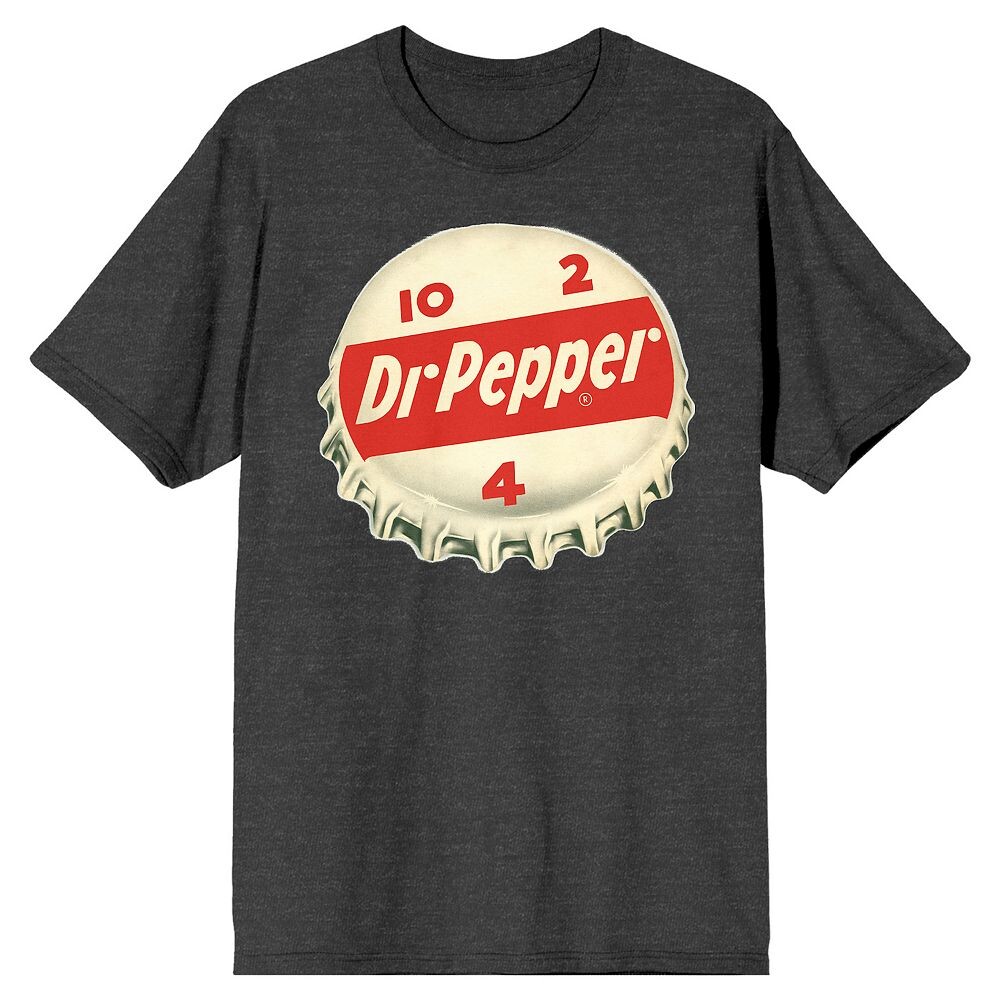 

Мужская футболка с крышкой для бутылки в стиле ретро Dr. Pepper Licensed Character, серый