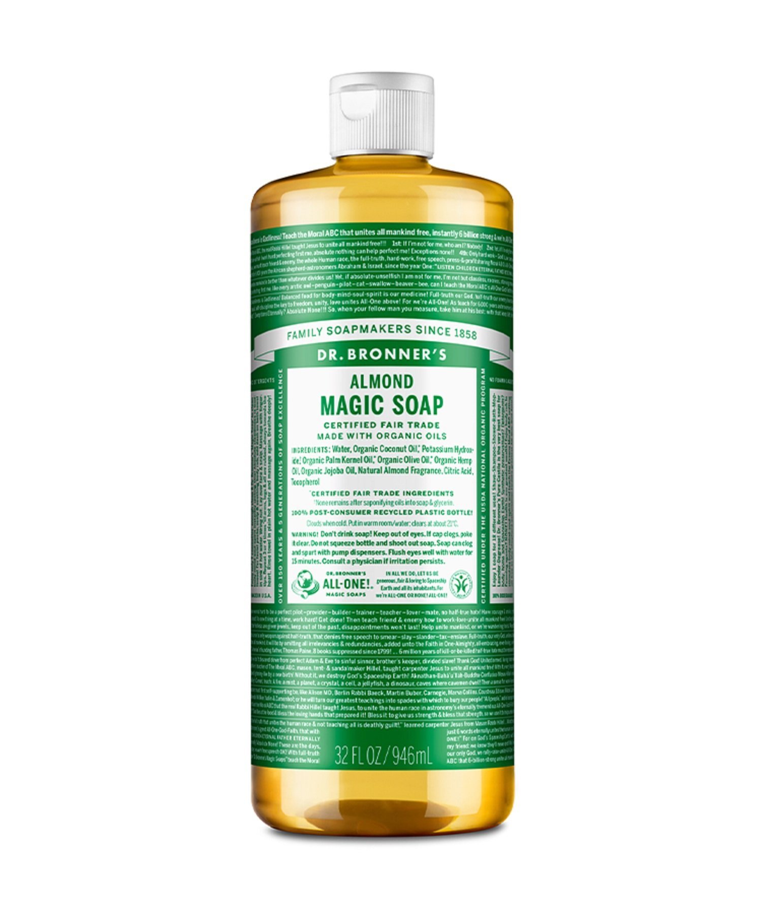 Волшебное мыло Dr. Bronner's AL с миндалем, 946 мл Dr. Bronner's, others