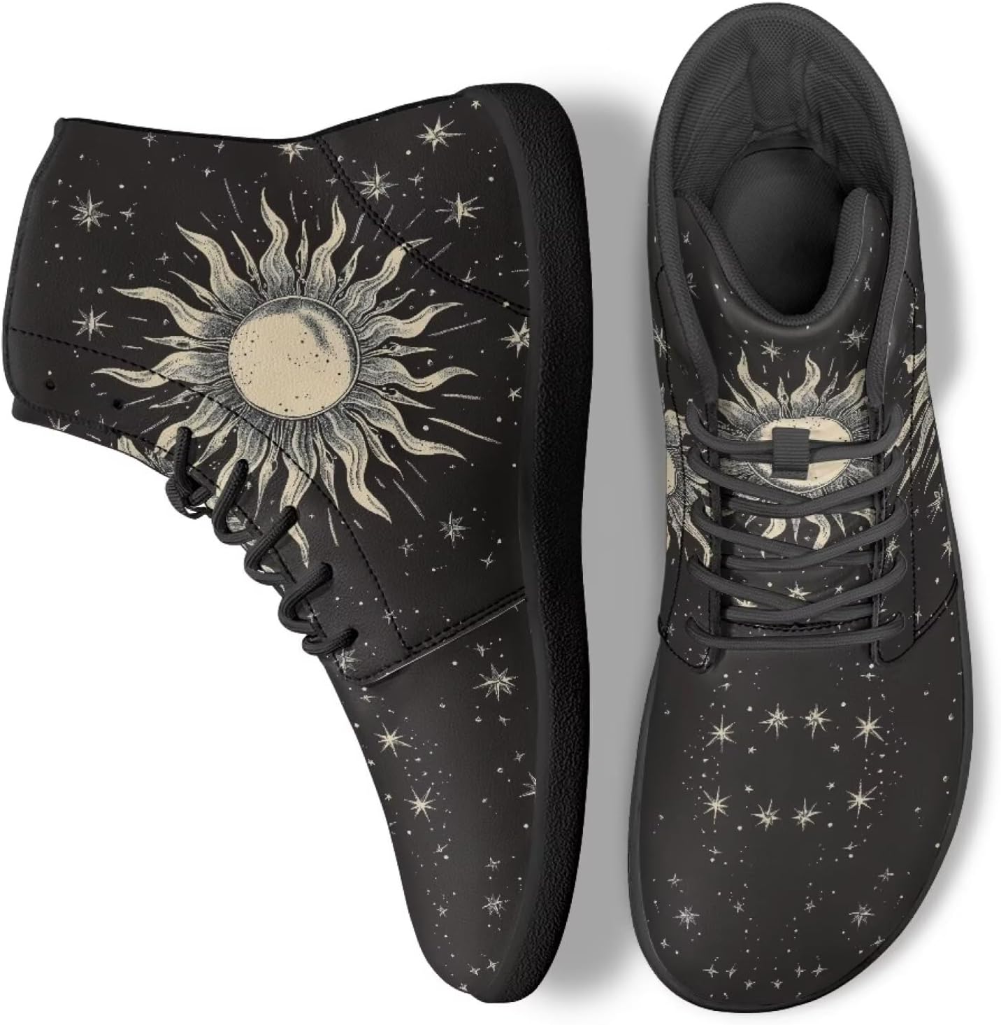 

Кроссовки JoyLamoria Skull Platform, повседневные высокие кроссовки на шнуровке, хип-хоп готические кожаные туфли, черные