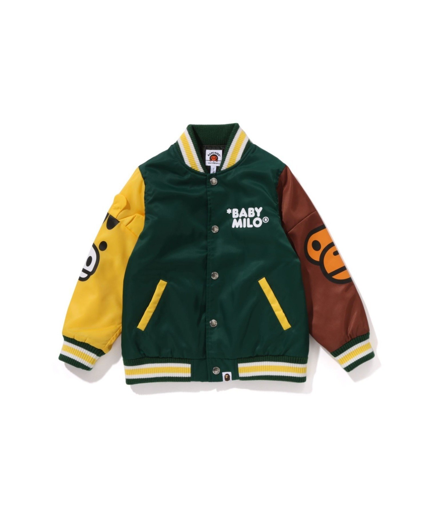 Куртка MILO FRIENDS с разноцветными деталями A BATHING APE, GREEN