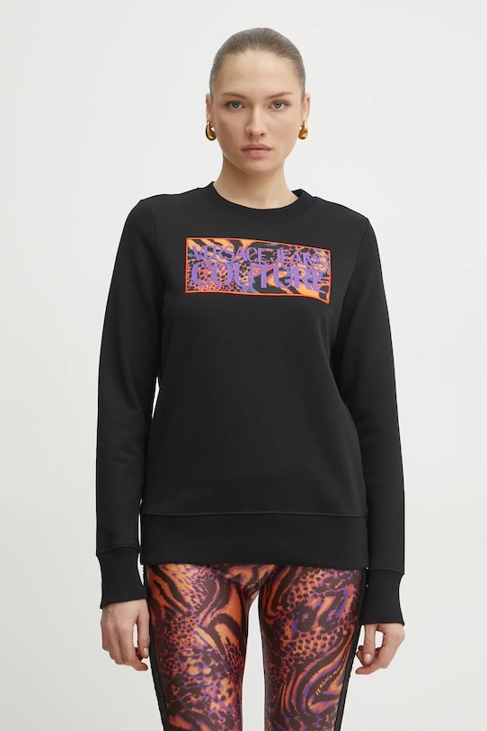 

Хлопковая толстовка Versace Jeans Couture, черный