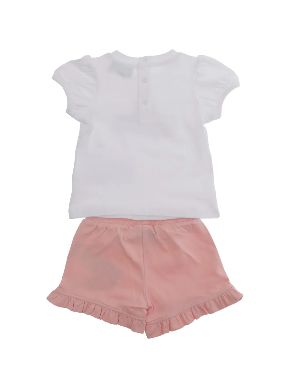 Комплект из Футболка и шортов с логотипом Moschino Kids, белый — фото 2