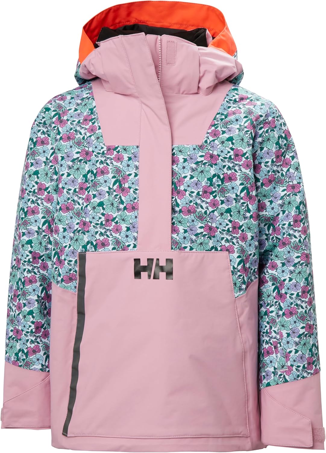 

Helly-Hansen Junior Ride Anorak - универсальная водонепроницаемая куртка для детей, дышащая, легкая, идеальная для активного отдыха Helly Hansen, 073 Pink Lavender Floral Aop