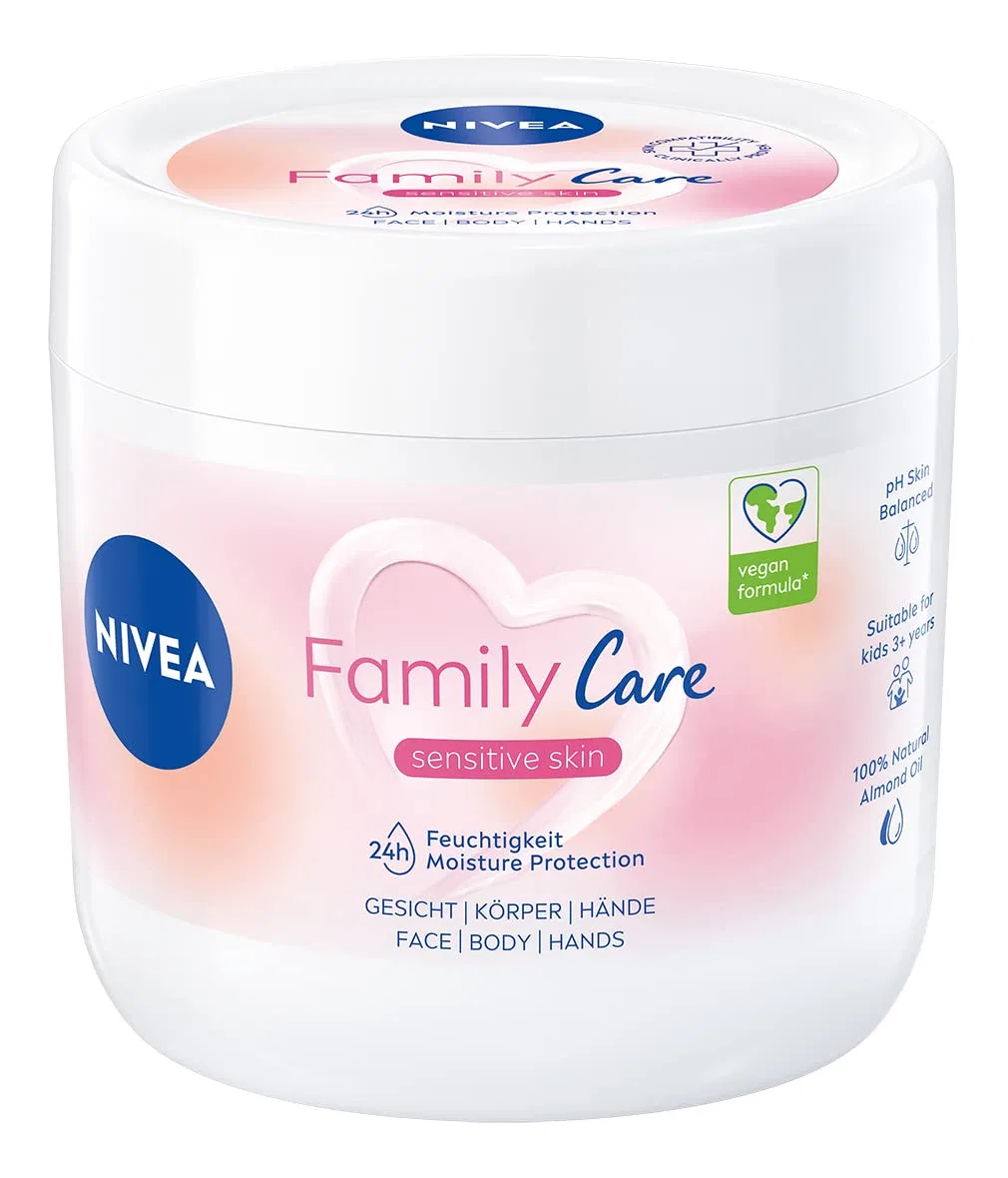 Крем для лица Nivea — Легкий увлажняющий для тела, лица и рук Family Care, , Cream, 450 мл — фото 2