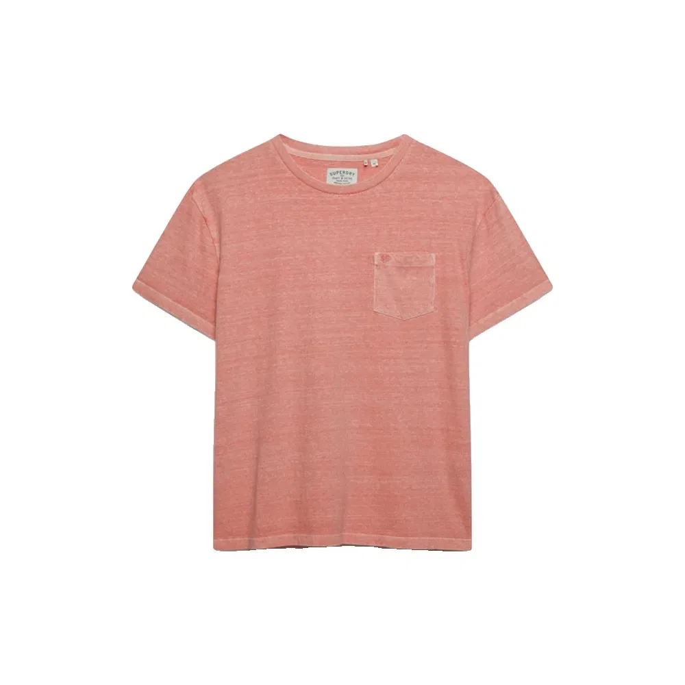 Футболка с коротким рукавом Cotton Classic Linen Pocket Superdry, розовый — фото 3