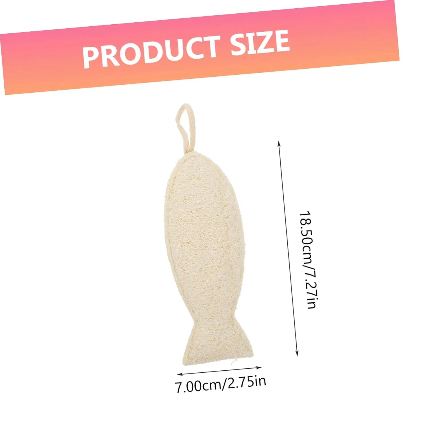Мочалка для душа двухсторонняя, Minkissy, 1 шт, 18.5x7x3 см, Beige — фото 2