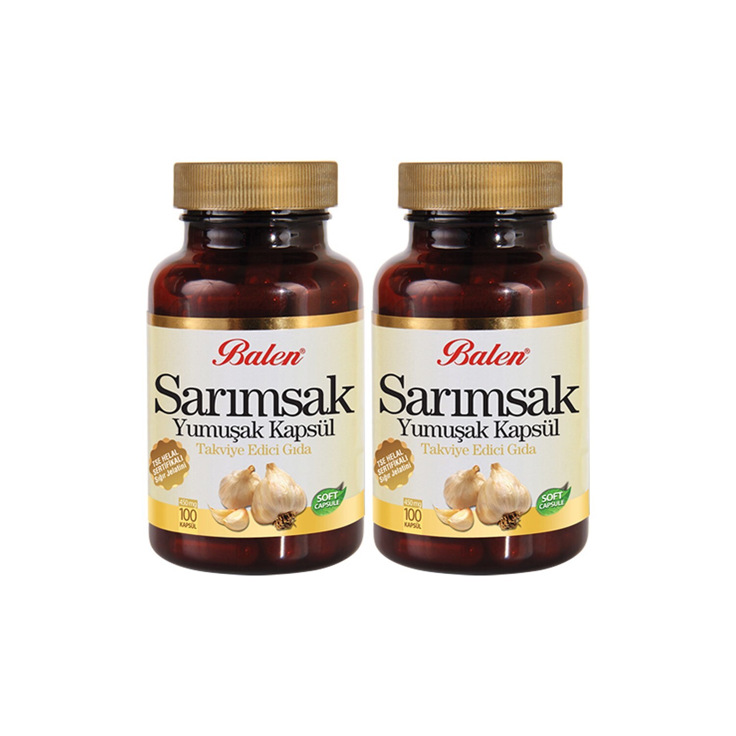 

Добавка Balen Garlic 450 мг, 2 упаковки по 100 капсул