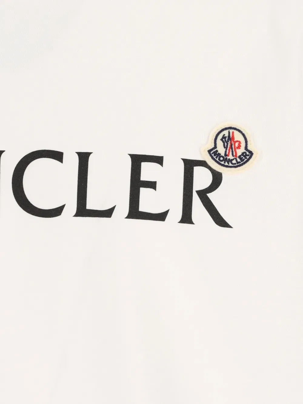 Футболка с логотипом и нашивкой Moncler Enfant, белый — фото 4
