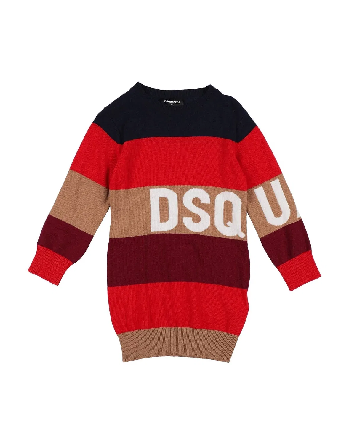 Детское платье для девочек вязаное Dsquared2, темно-синий