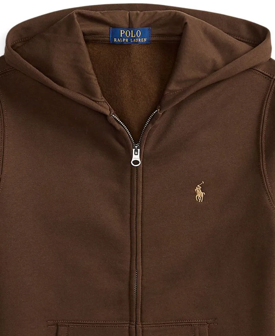 Детская флисовая худи с полной застежкой-молнией Polo Ralph Lauren, Nutmeg Brown — фото 3