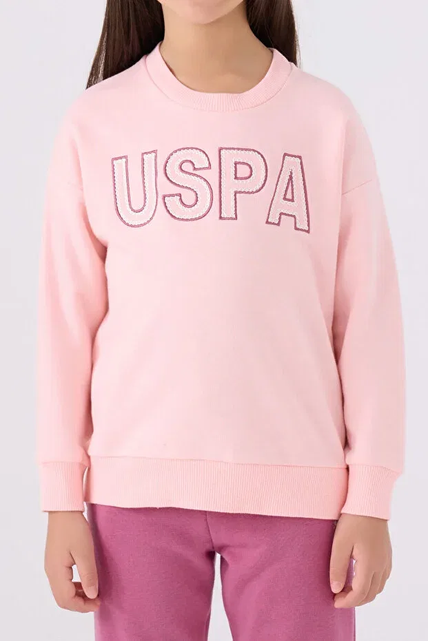 Детский спортивный комплект для девочек с принтом Sportswear U.S. Polo Assn., Pink — фото 4