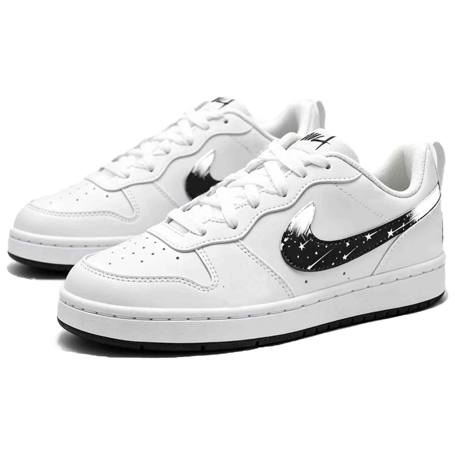 Детские кроссовки для скейтбординга с низким верхом Nike Court Borough, Black/White — фото 4