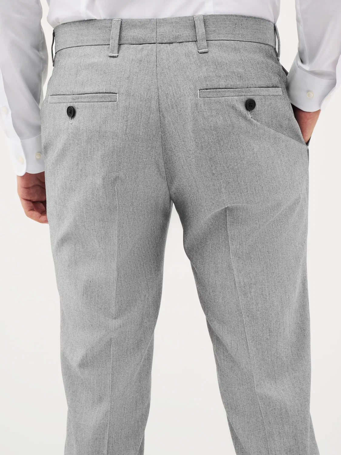 Брюки классические Skinny Fit Next, светло-серые — фото 4