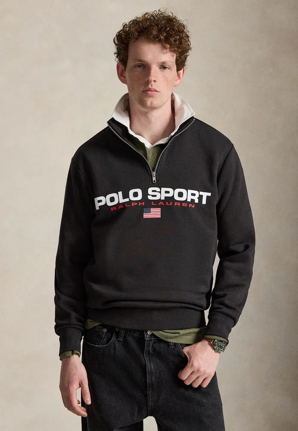Толстовка Polo Sport на молнии до середины груди, унисекс - толстовка Polo Ralph Lauren, Black Boot