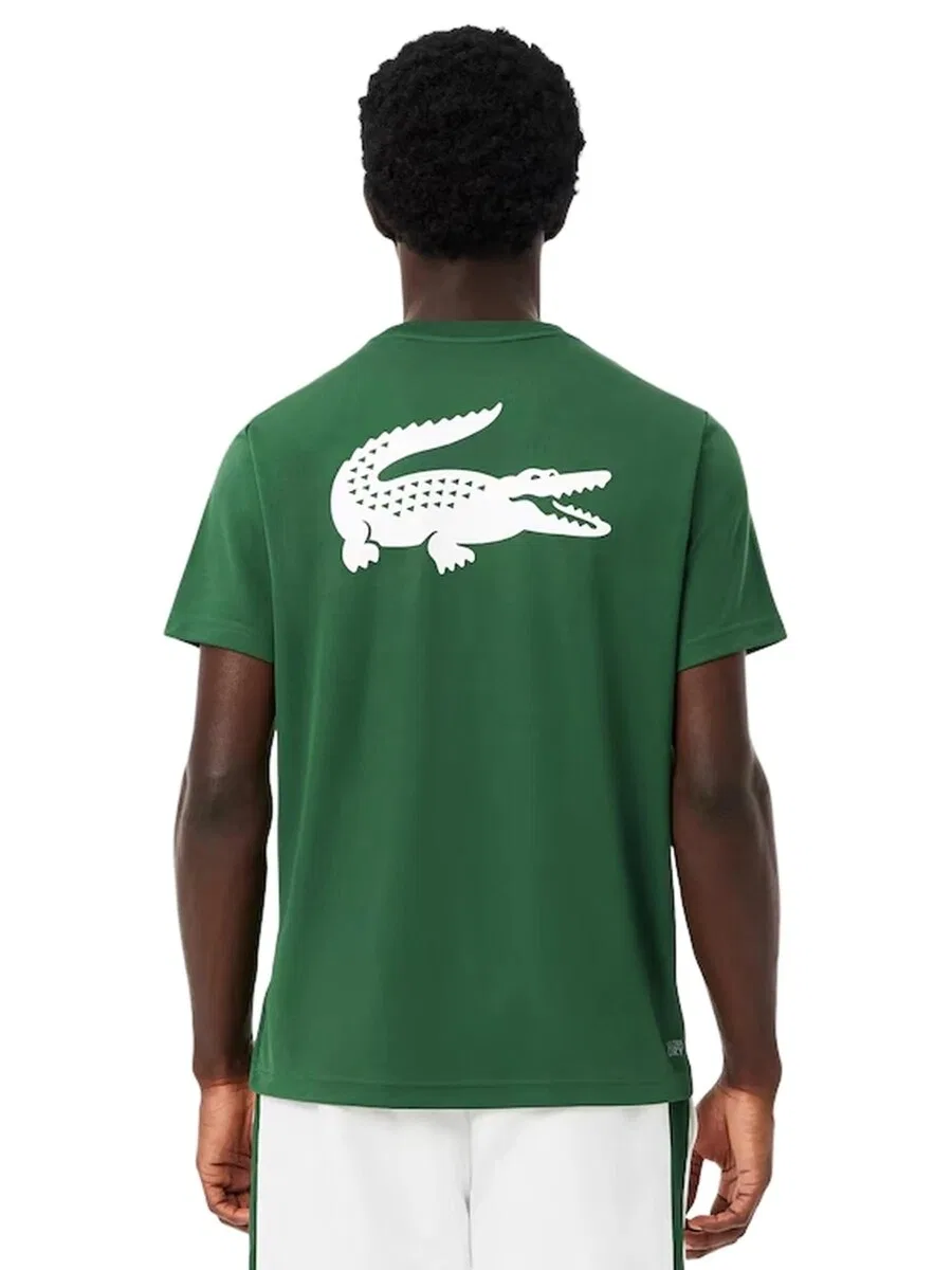 Футболка LACOSTE 'Camiseta lacoste verde back croco ultra dry tee' зеленого цвета — фото 2