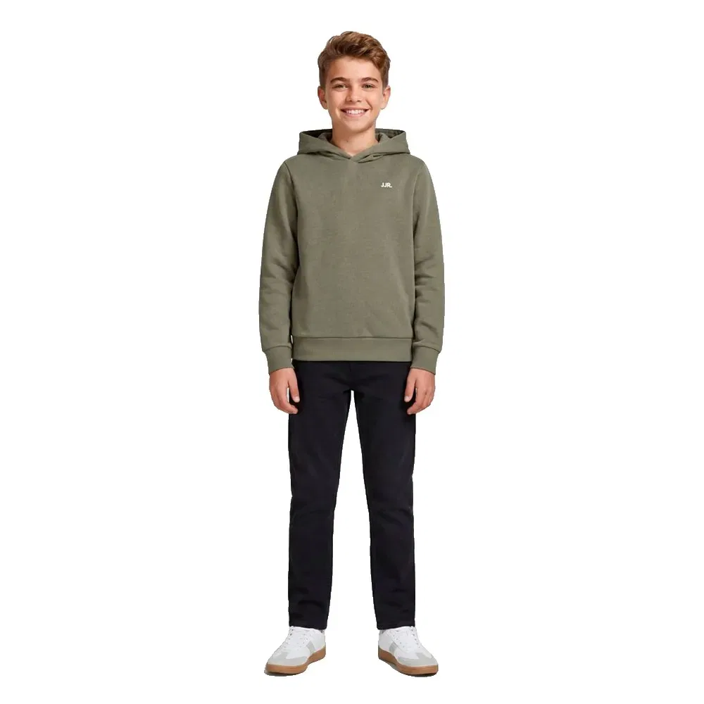 Детское худи с принтом Rebel Logo Jack & jones, Green — фото 3