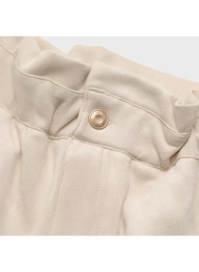 Брюки с высокой посадкой и множеством карманов Zara, хаки — фото 4
