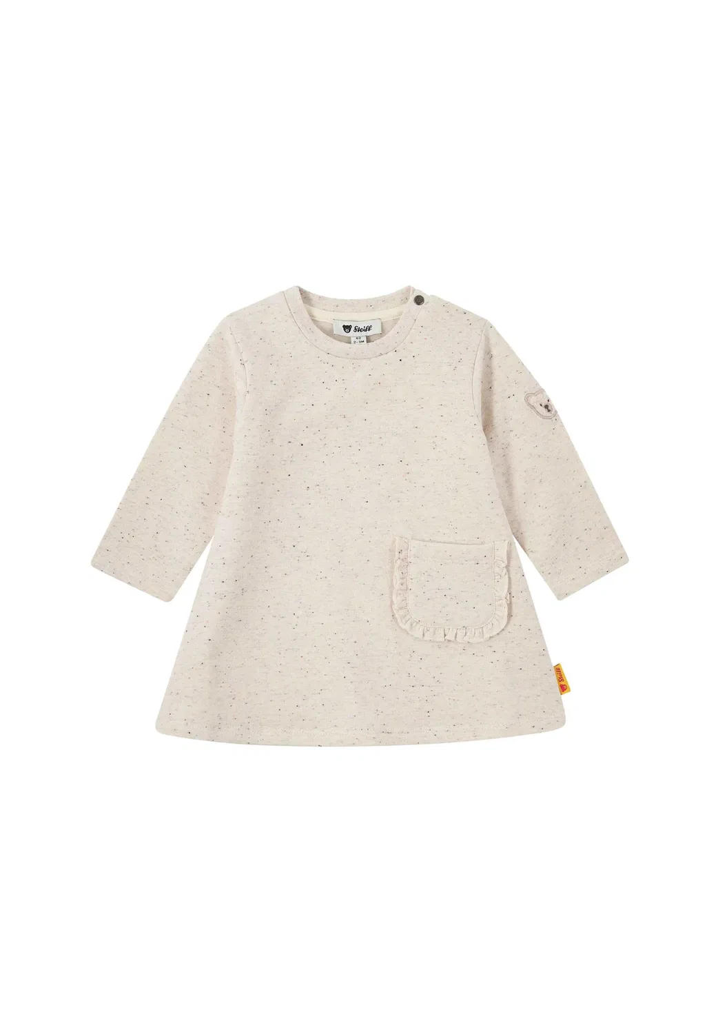 Kleid Langarm Winter Adventure - платье-джемпер Steiff, Whitecap Gray Melange