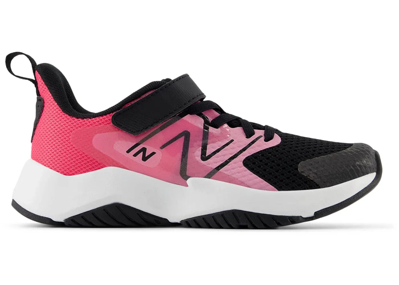 Детские кроссовки для бега с бунге-шнуровкой New Balance Rave Run v2 Bungee Lace, Signal Pink/Black