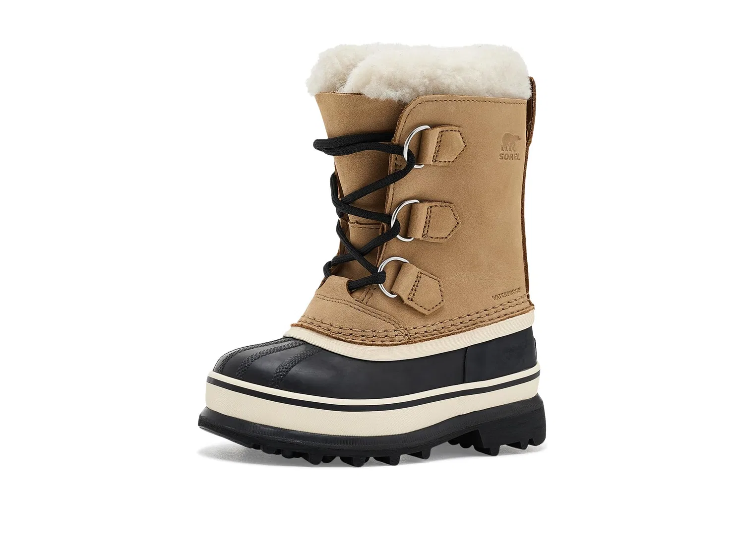 Водонепроницаемые ботинки Caribou Waterproof (для маленьких детей) Sorel Kids, Caribou Buff/Black