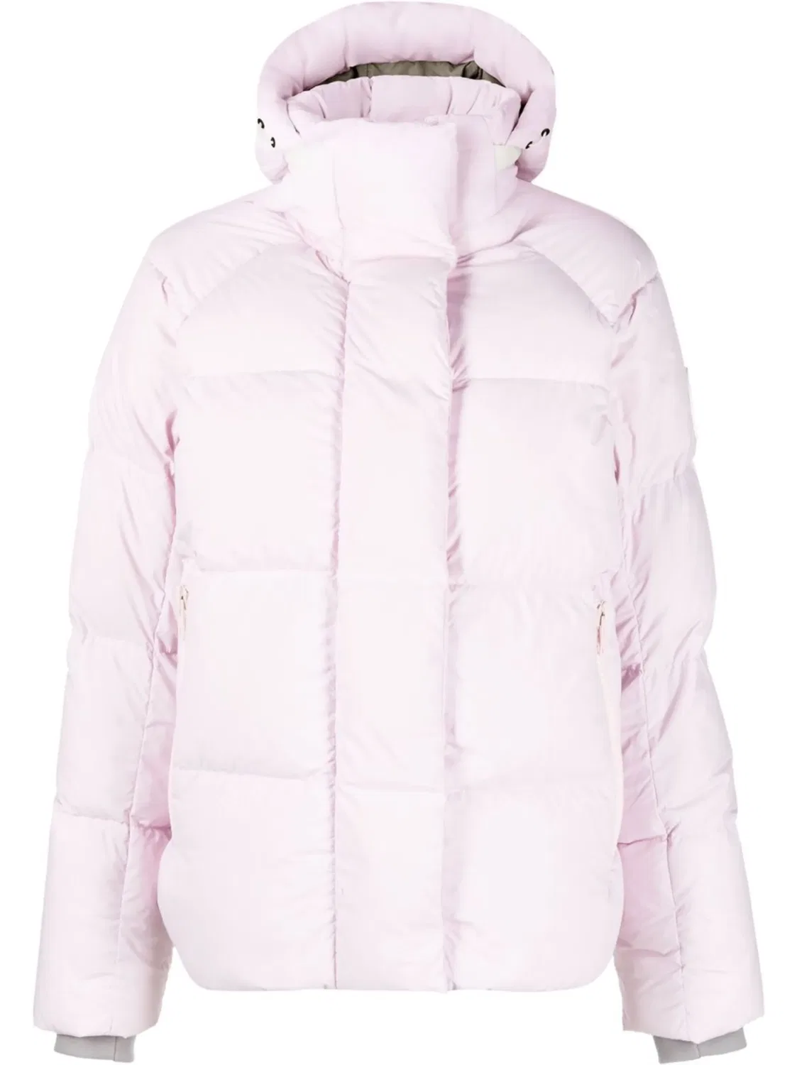 Пуховик с логотипом и капюшоном Canada Goose, розовый