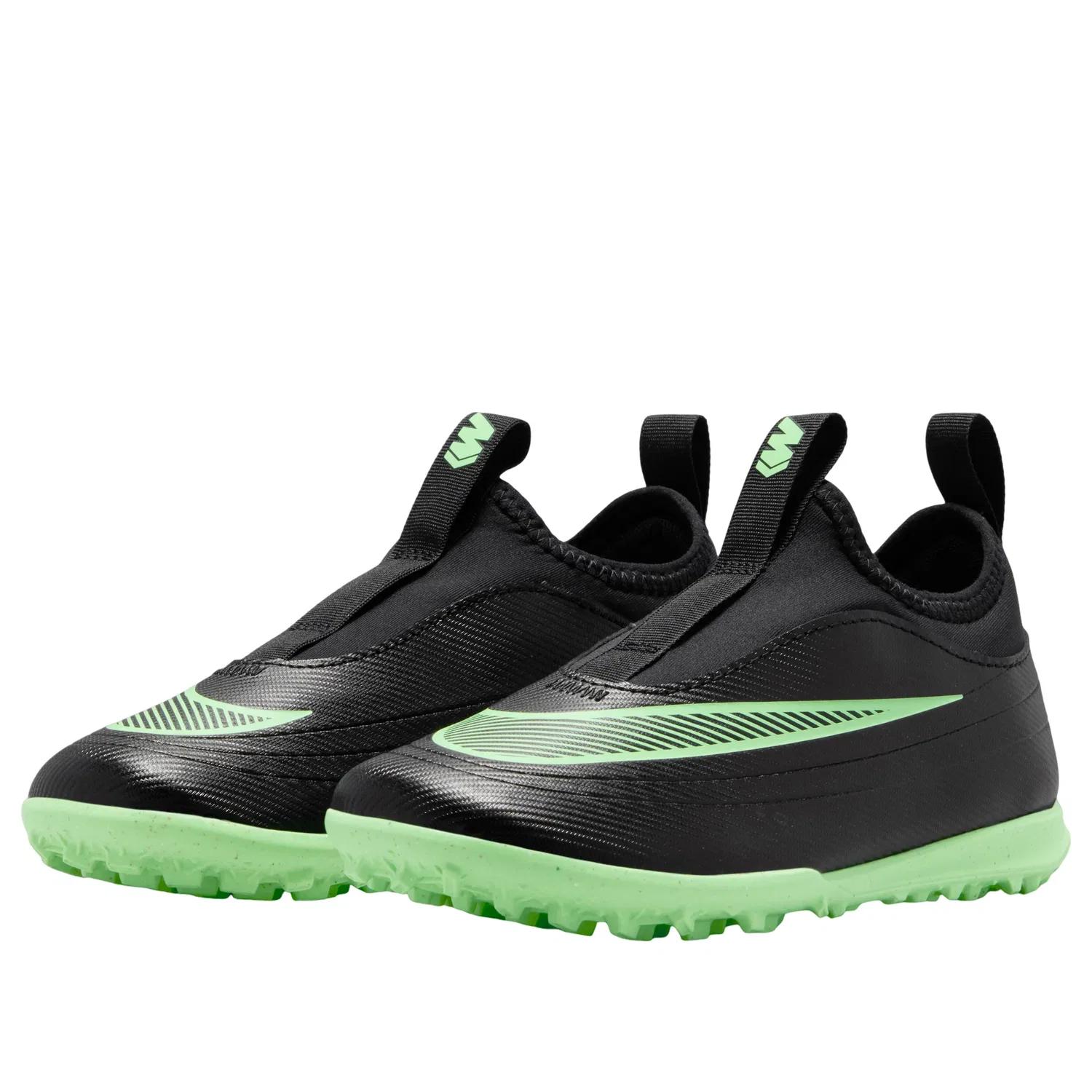 Детские кроссовки с текстильным верхом Mercurial Vapor 17 Club 'Black Illusion Green' Nike, Black/Illusion Green — фото 4