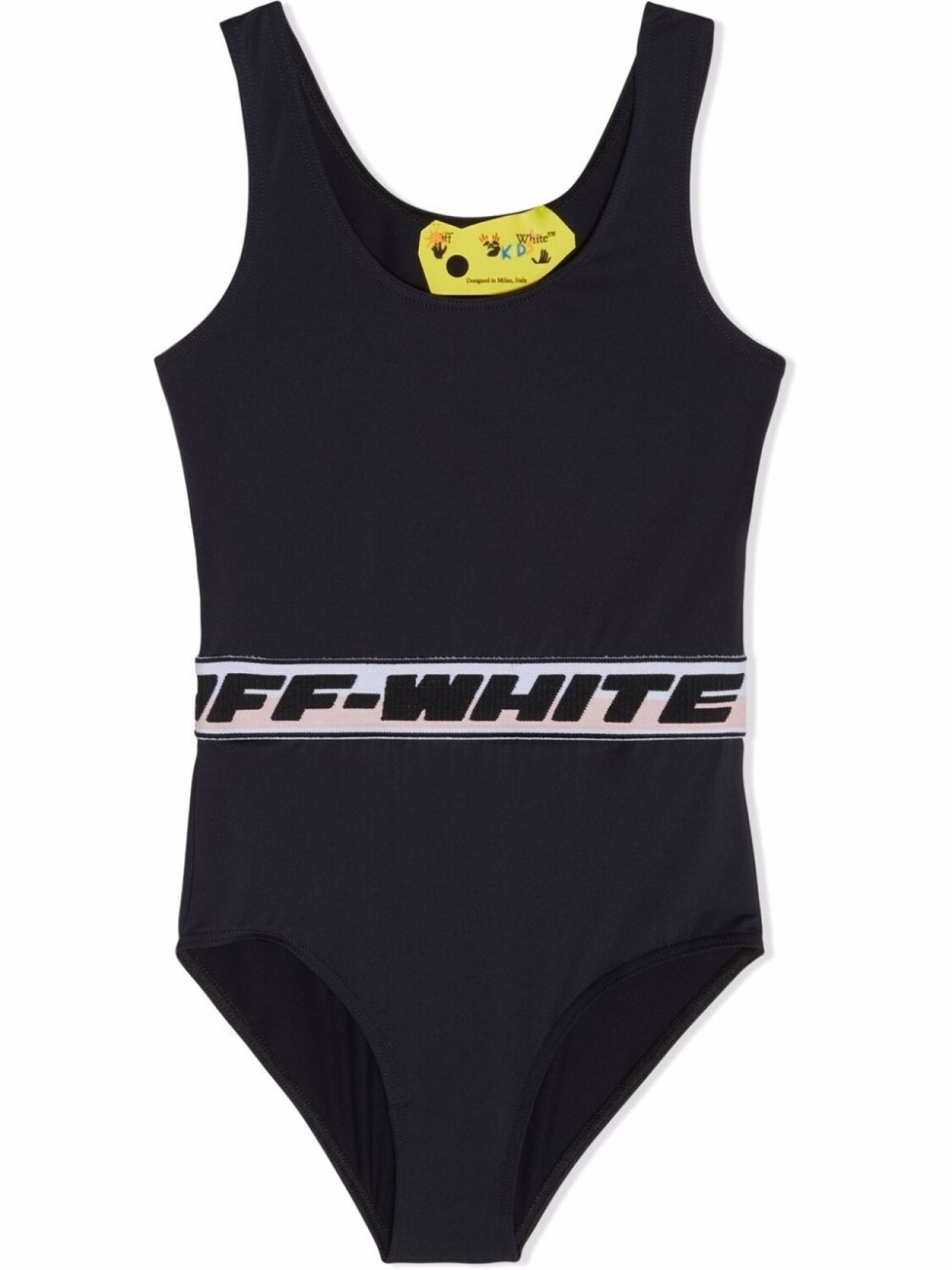 

Off-White Kids купальник с логотипом, черный