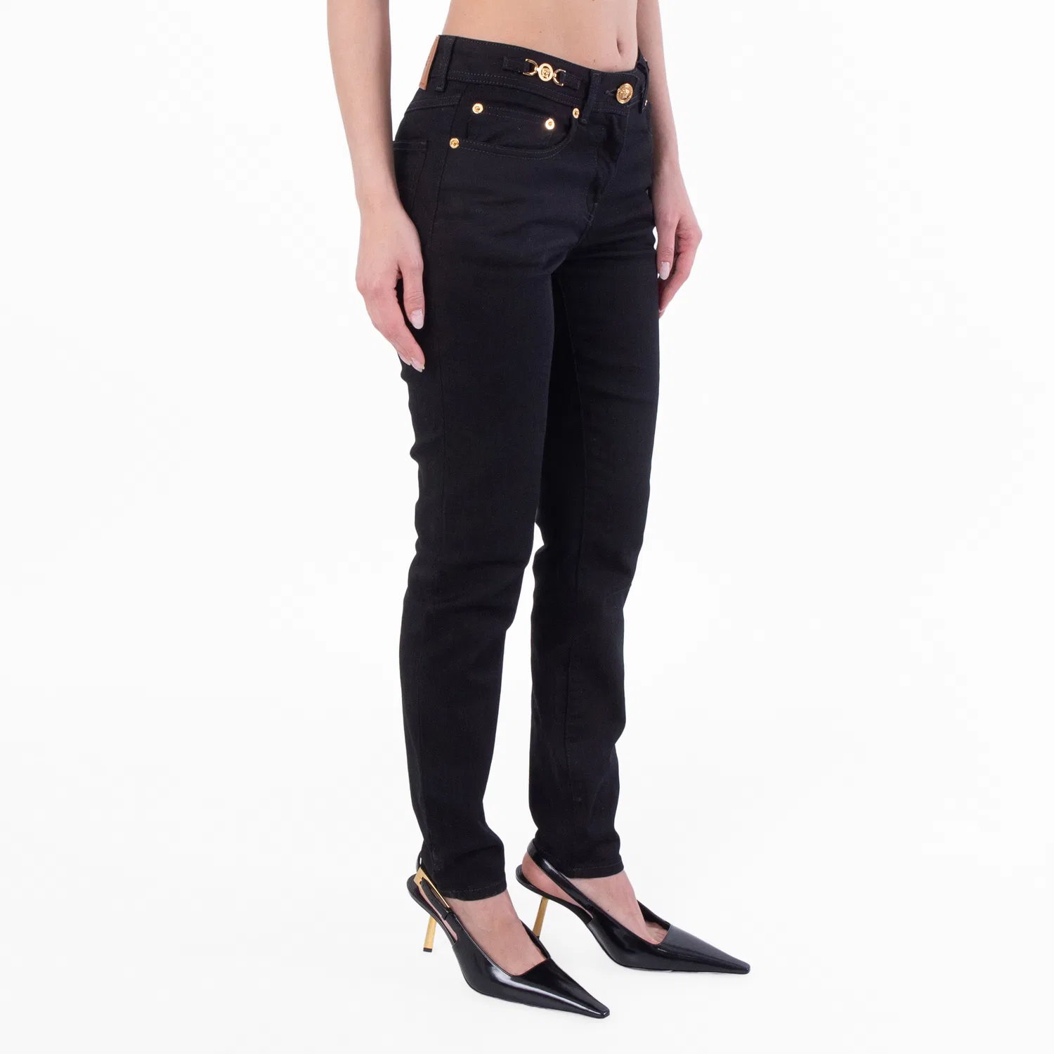 Джинсы скинни Versace Medusa '95 Skinny Jeans, Black — фото 3
