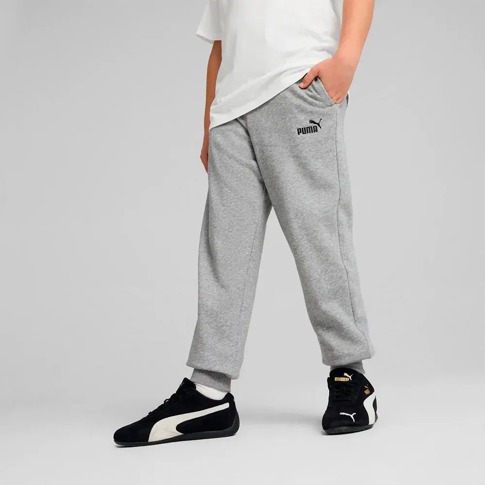 Детские спортивные штаны с флисовой подкладкой Puma Ess N?1 Logo, Grey — фото 3