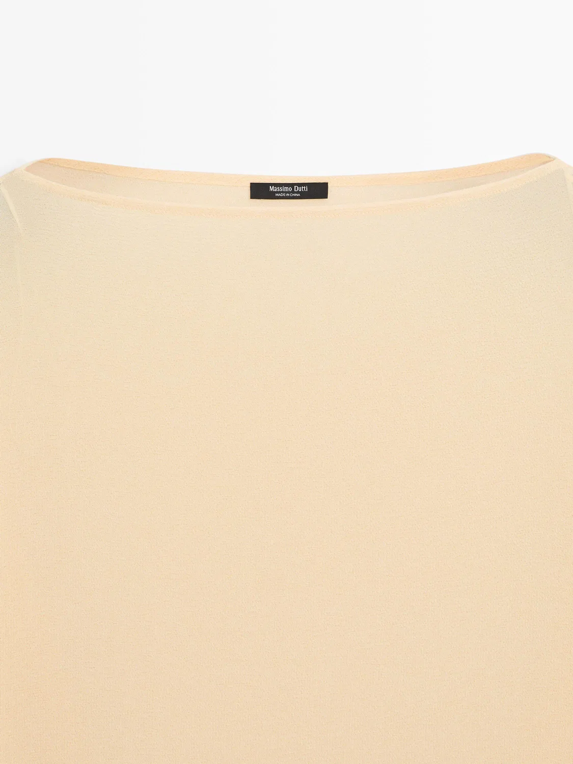 Струящаяся полупрозрачная рубашка Massimo Dutti, Mustard — фото 4