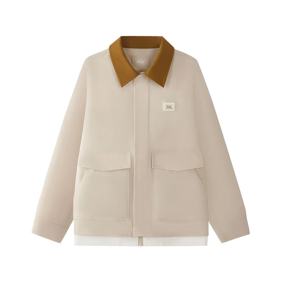Детская куртка с воротником FILA KIDS, Medium Khaki