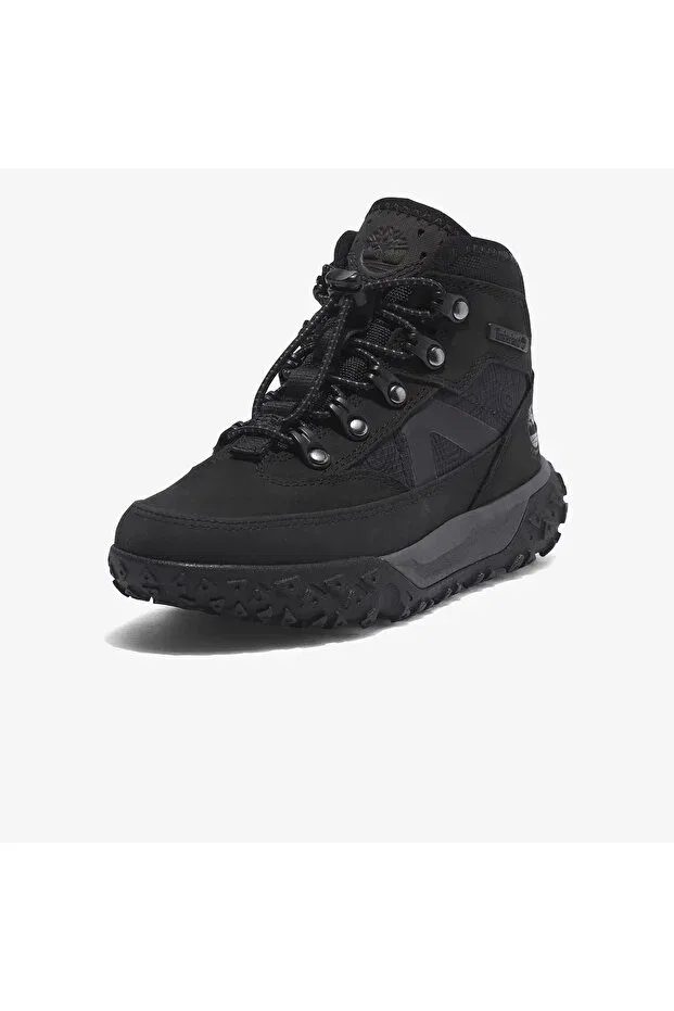 Детские ботинки для девочек на шнуровке Greenstride Motion 6 Mid Lace Up Waterpr Timberland, Black — фото 4