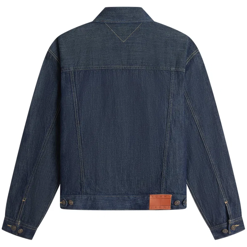 Мужская джинсовая куртка на пуговицах Tommy Hilfiger, Dark Denim Blue 1BK — фото 4