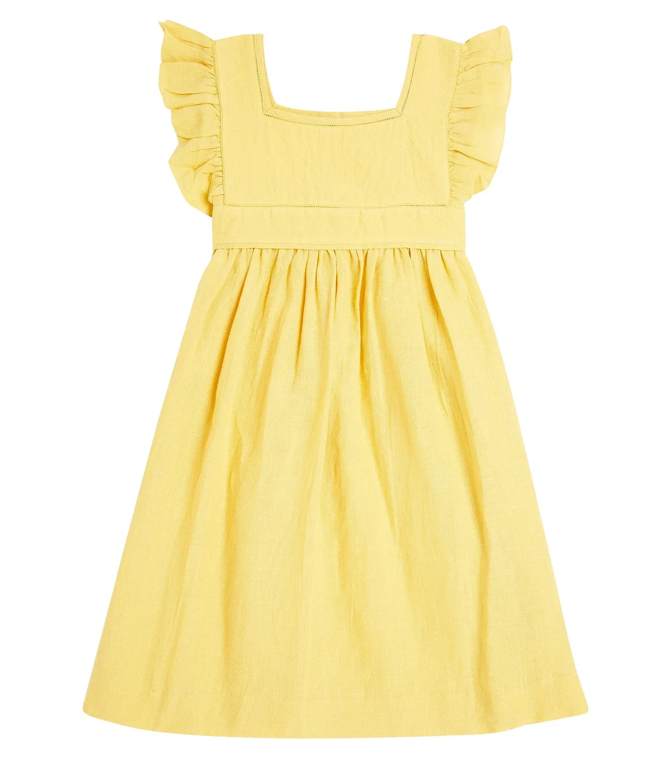 Платье с воланами Cassiopee Bonpoint, Yellow