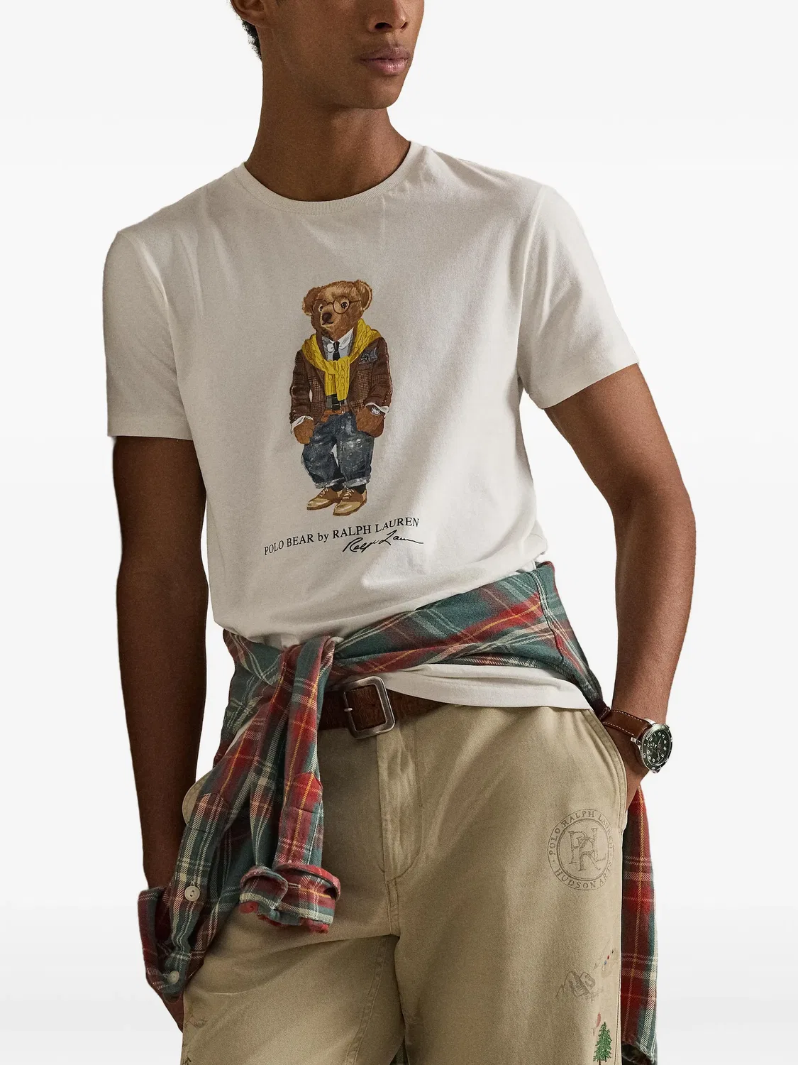 Футболка с графическим принтом, белая Polo Ralph Lauren, белый — фото 2