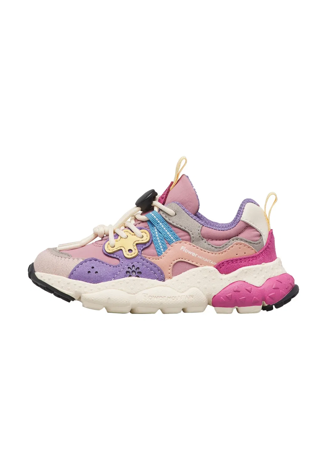 Кроссовки Jongens lage Yamano 3 Junior. - детская обувь Flower Mountain, Rosa-Fuchsie-Violett
