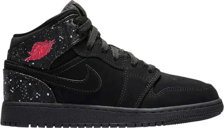 

Кроссовки Air Jordan 1 Mid GS Black Rush Pink, черный, Черный;серый, Кроссовки Air Jordan 1 Mid GS Black Rush Pink, черный