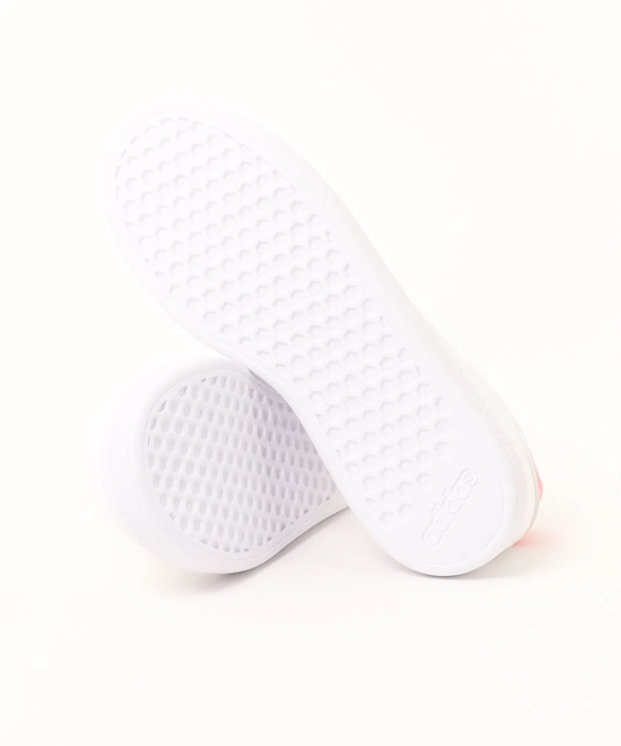 Детские кроссовки с перфорированными полосками Adidas Advancourt Base 2.0 J, White/Pink — фото 3