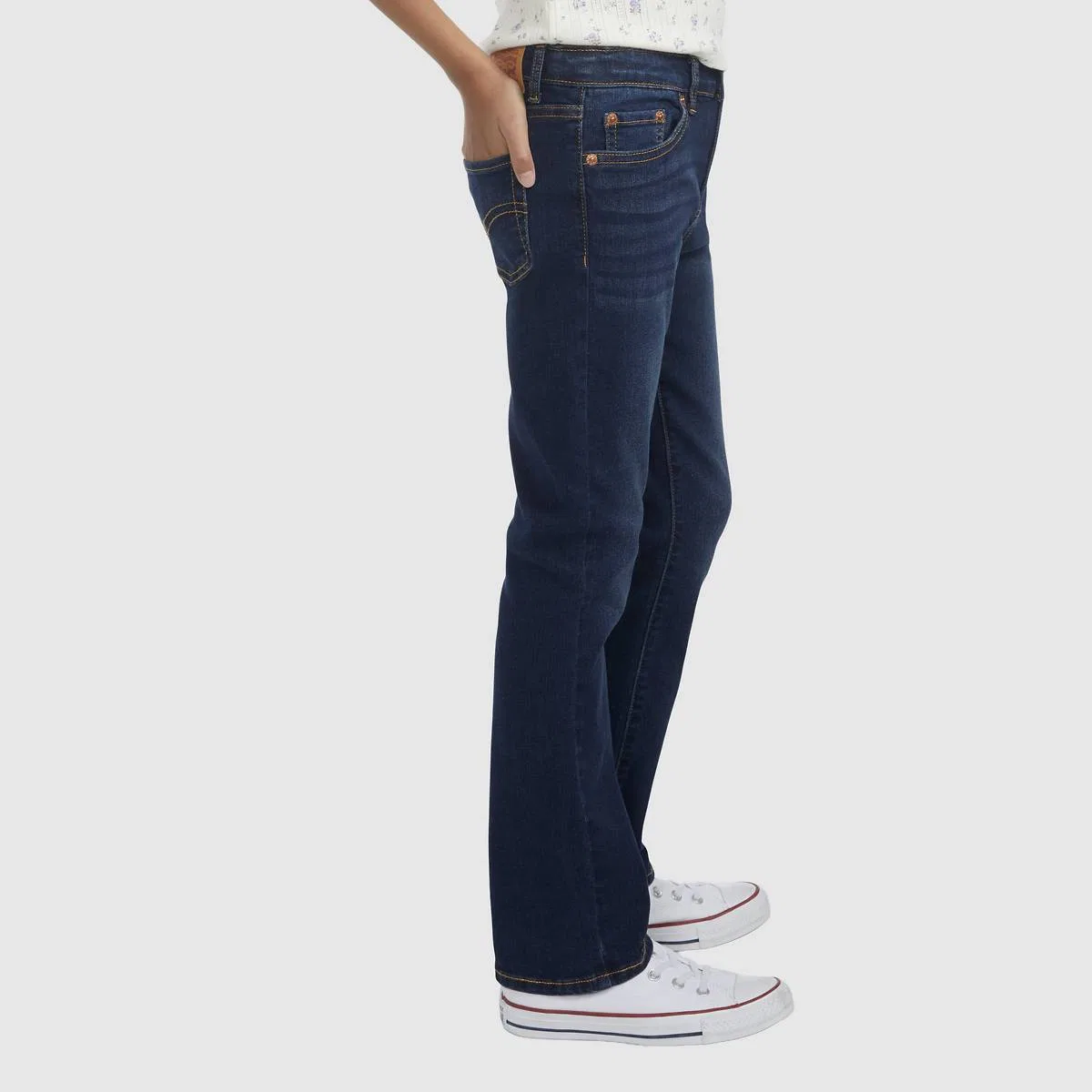 Классические джинсы-клеш для девочек 7-16 лет Levi's, Legacy - Dark Wash — фото 3