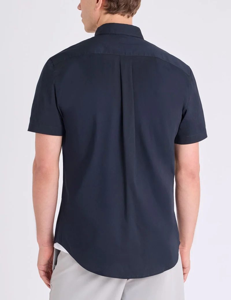 Мужская рубашка U.S. Polo Assn. Short Sleeve Stretch Poplin, черный — фото 2