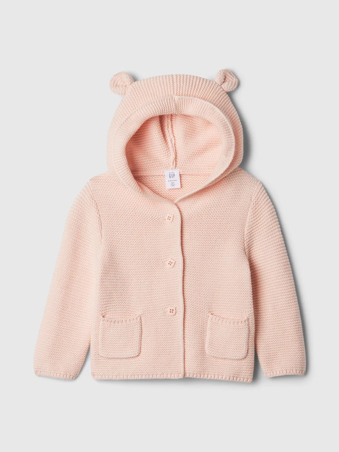 Кардиган Gap Pink Bear Soft Cotton Knit, розовый — фото 3