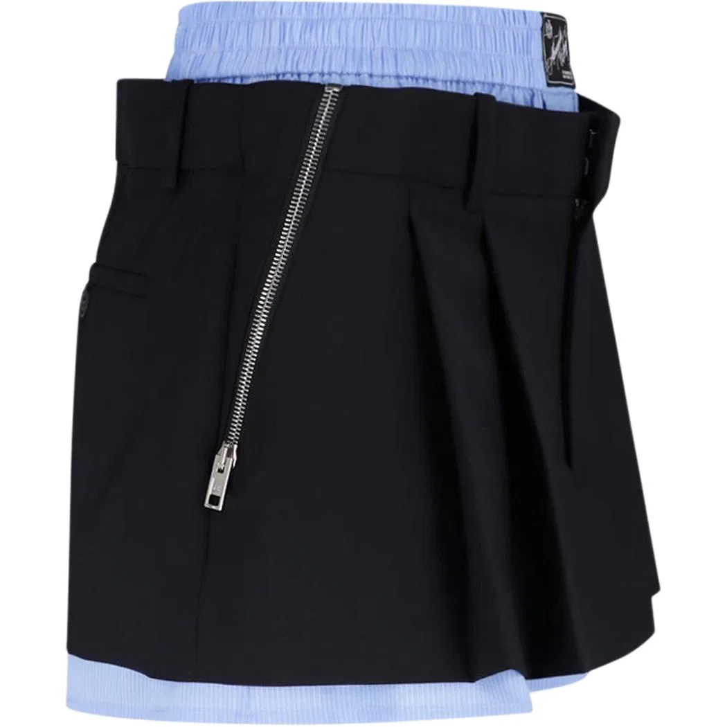 Женская юбка мини повседневная Alexander Wang, Blue Black — фото 4