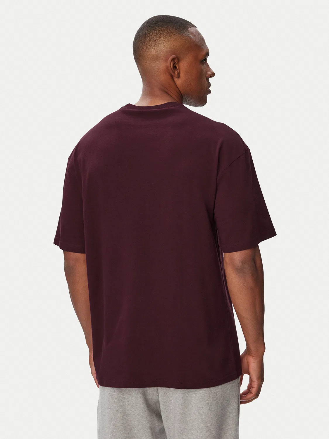 Мужская футболка стандартного кроя Trefoil Essentials Loose Adidas, темно-красный — фото 3