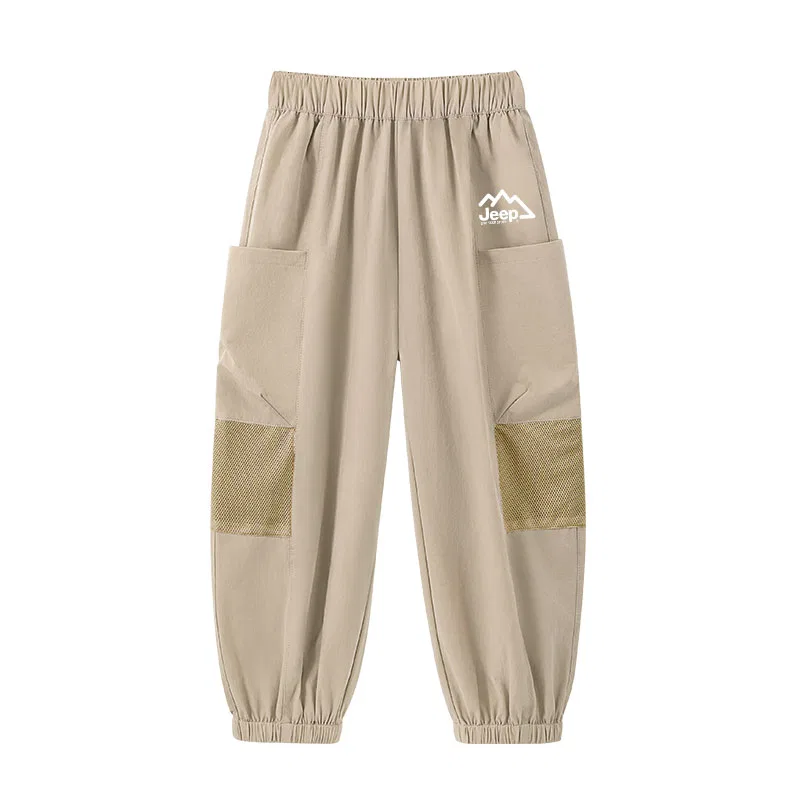 Детские карго-брюки для мальчиков с утягивающим эффектом Jeep Light Khaki/E White Mountain K