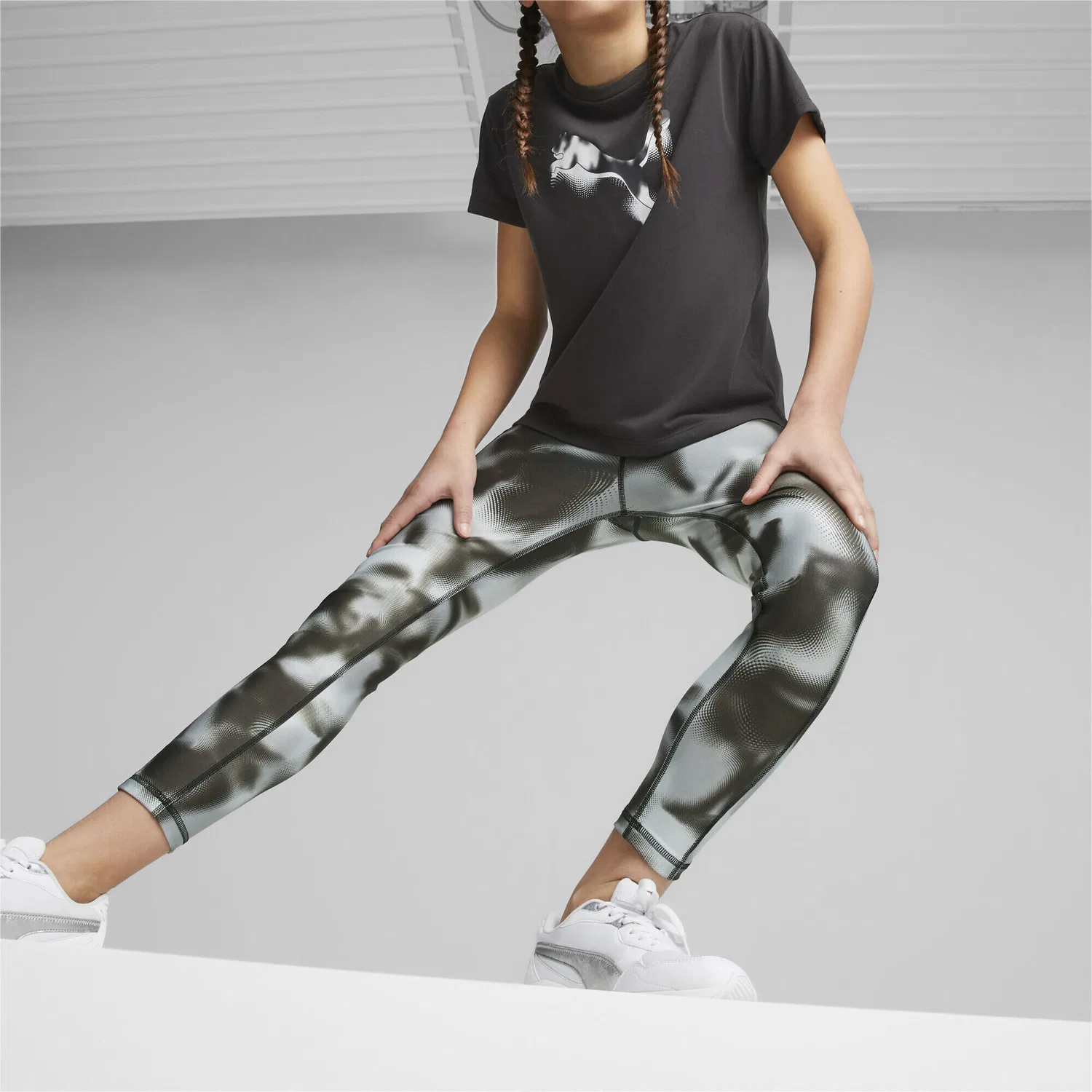 Детские леггинсы с принтом MODERN SPORTS Puma, Schwarz — фото 2