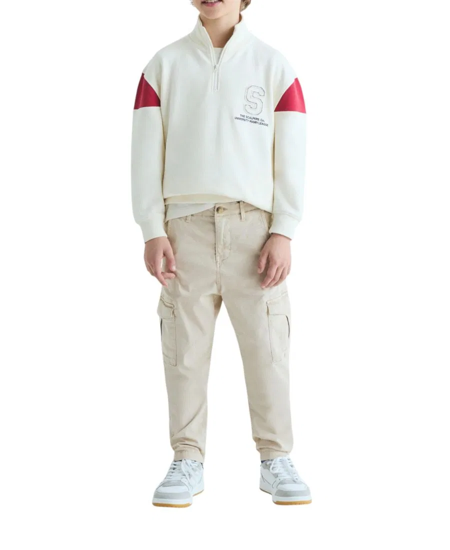 Брюки карго Slim Fit Scalpers, Beige — фото 2