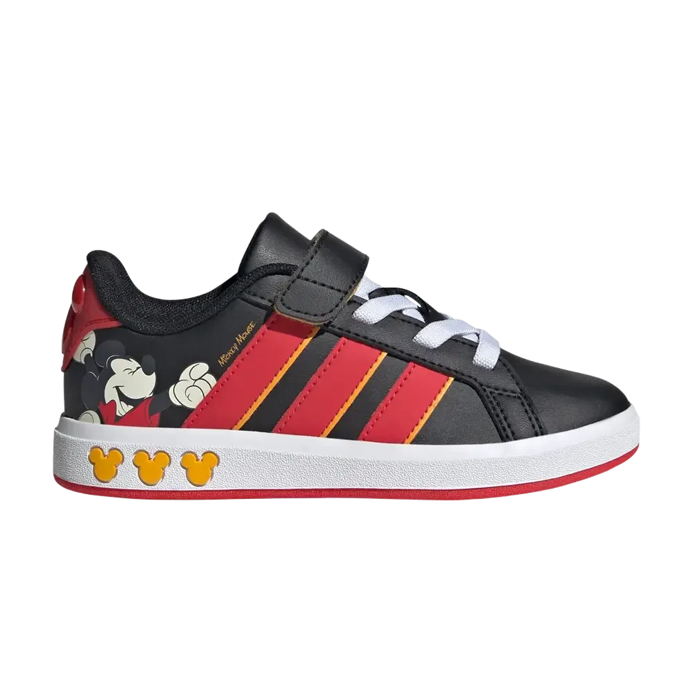 Детские кроссовки Disney Mickey Mouse x Adidas Grand Court Little Kid, черный
